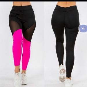 Let's get active sheer pink tights